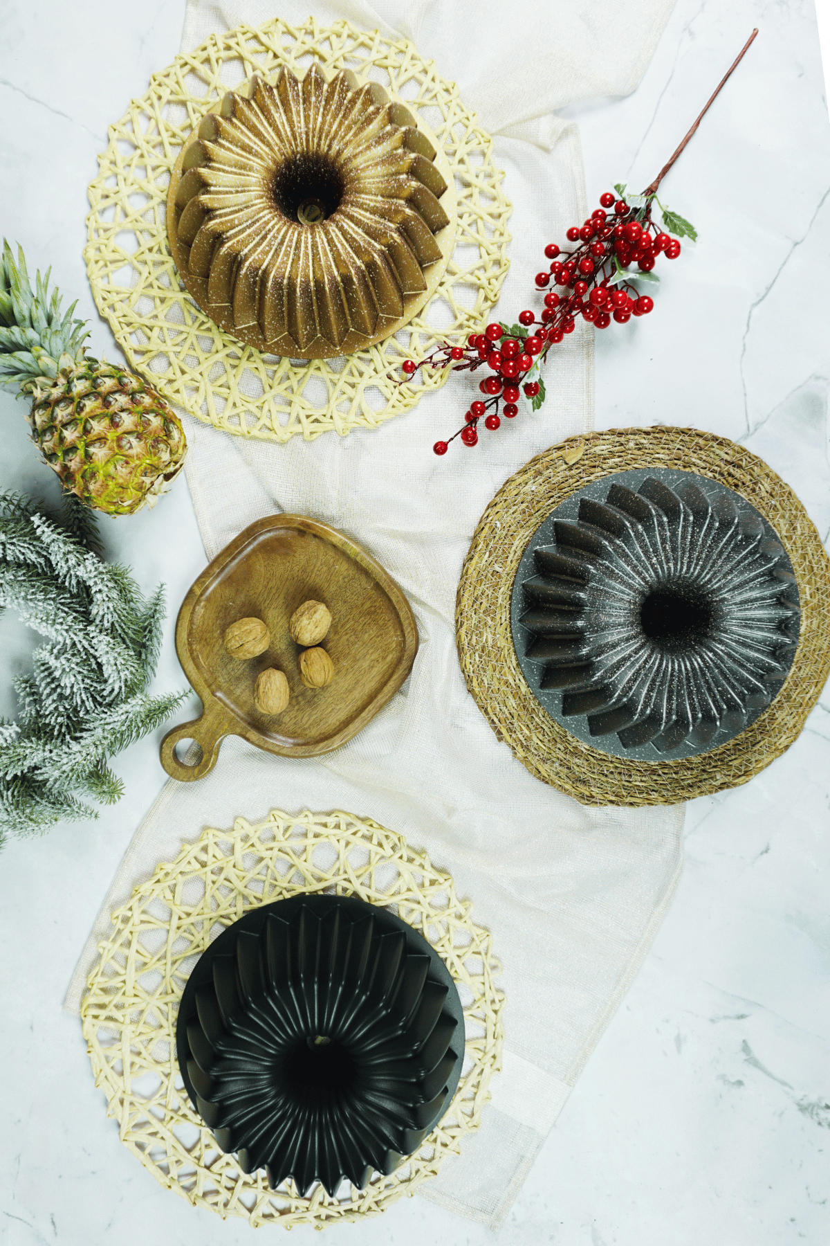 Arden Döküm Kek Kalıbı 26cm Siyah