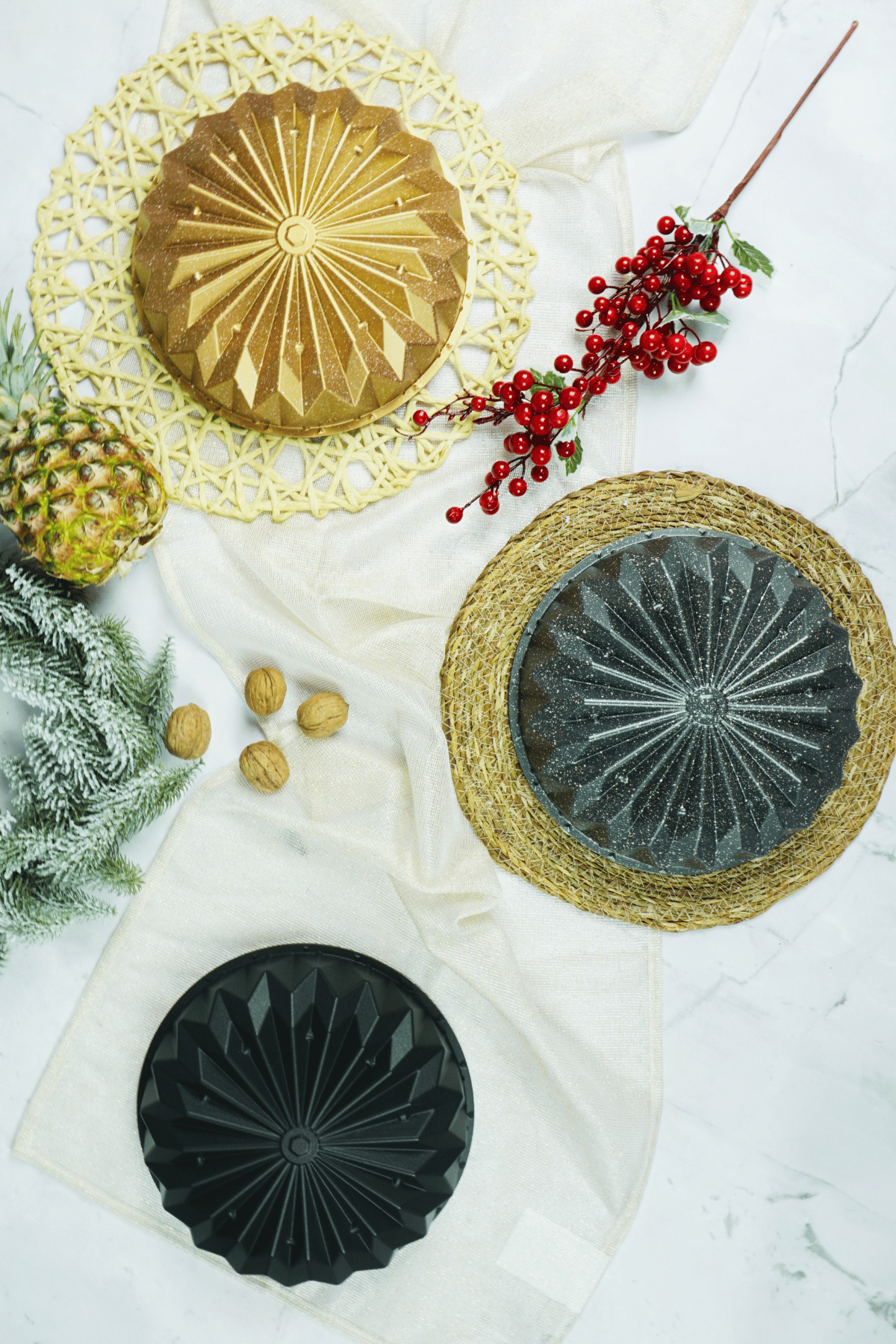 Firuze Döküm Kek Kalıbı 26cm Antrasit