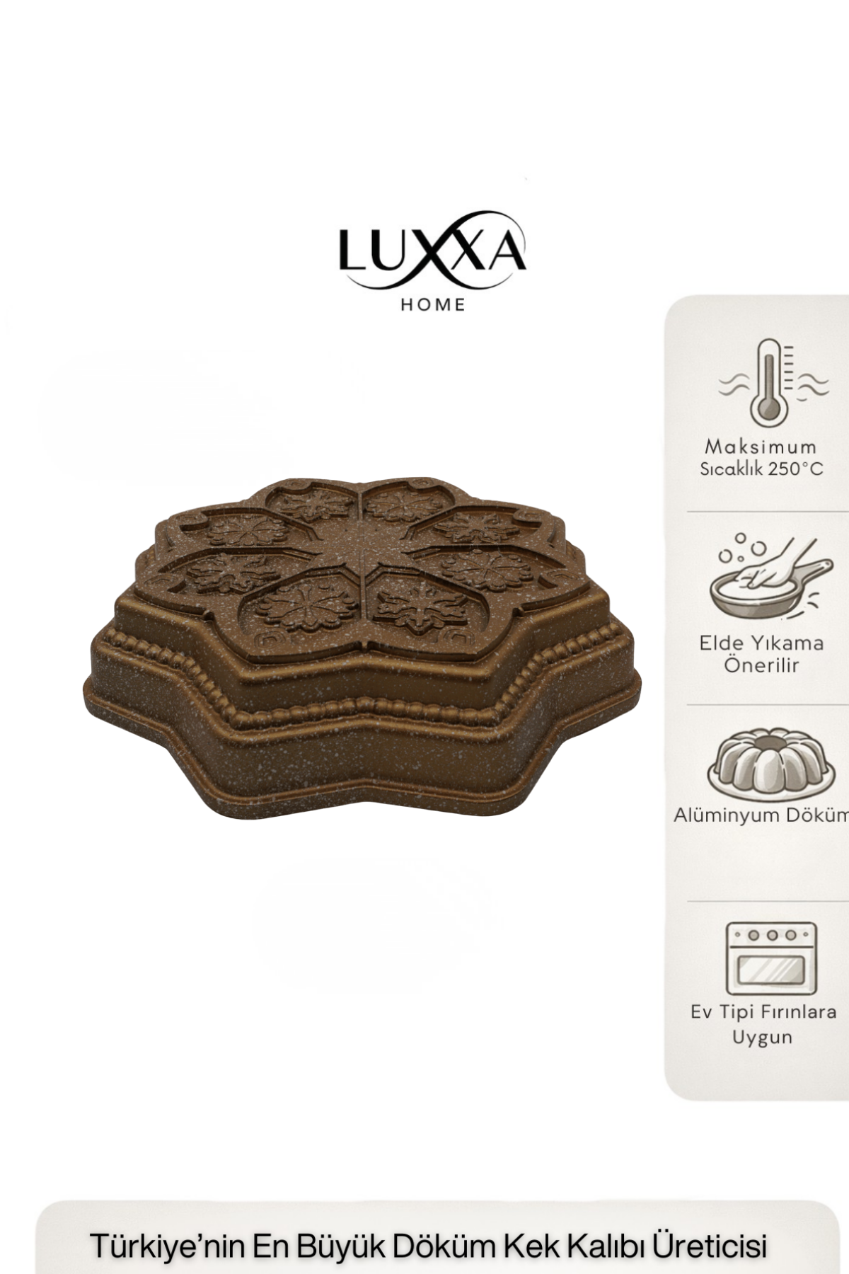 Chris Döküm Kek Kalıbı 28cm Gold