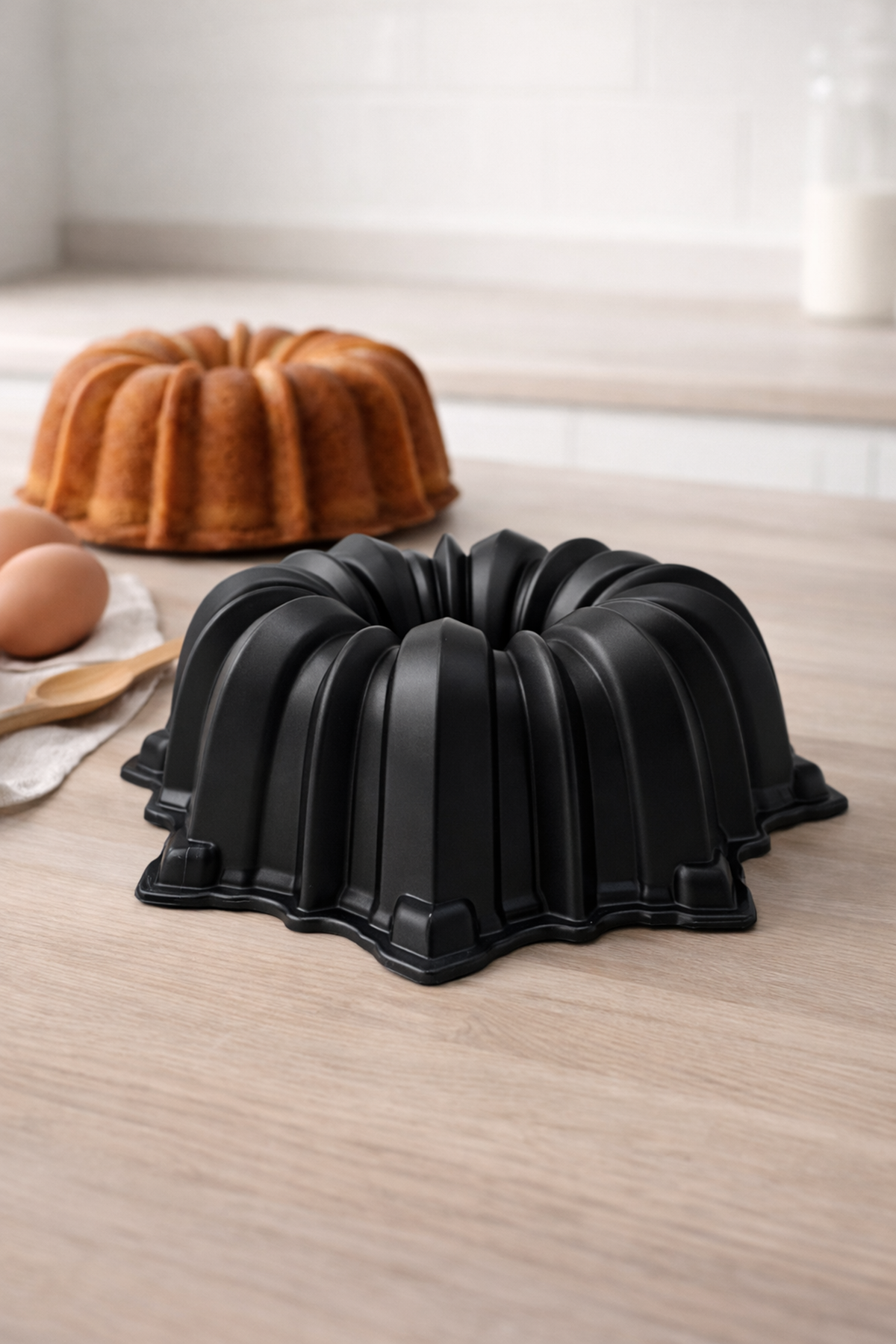 Lora Döküm Kek Kalıbı 25cm Siyah