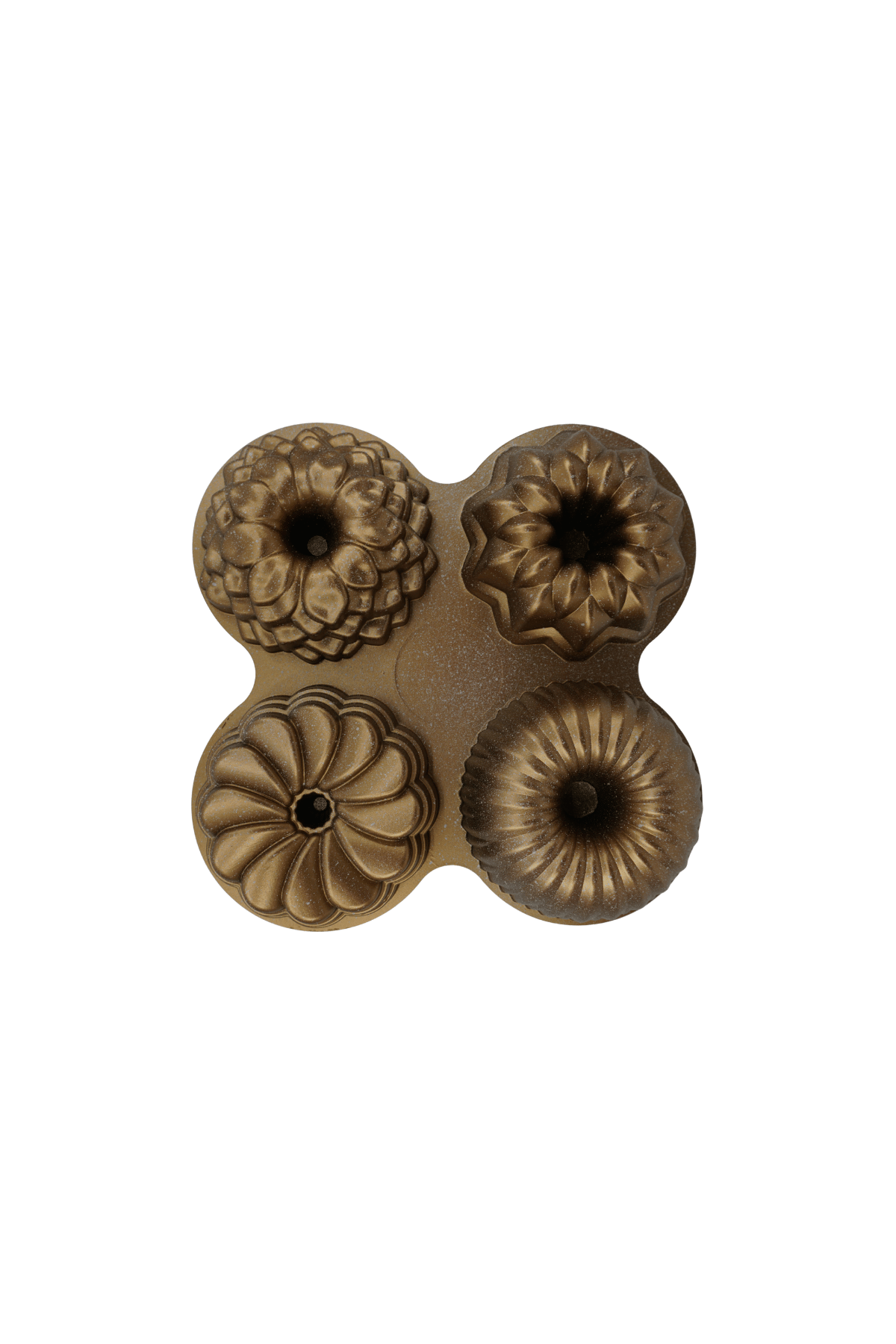 Viona 4'lü Muffin Döküm Kek Kalıbı Gold