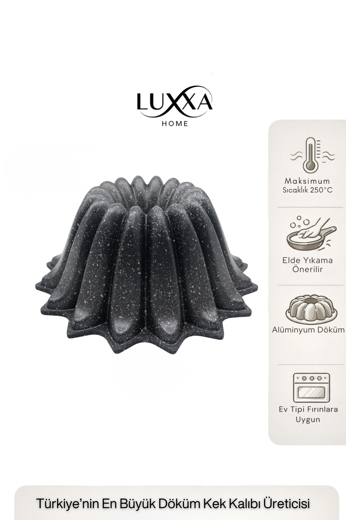 Star Döküm Kek Kalıbı 25cm Antrasit