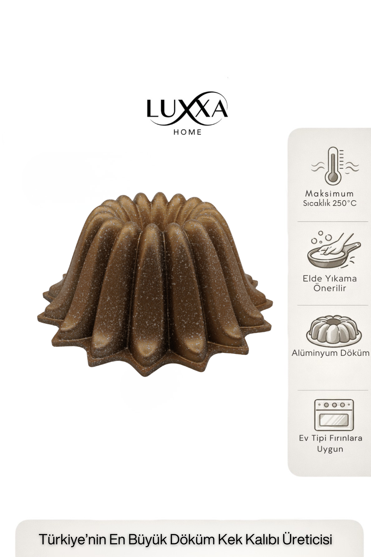 Star Döküm Kek Kalıbı 25cm Gold