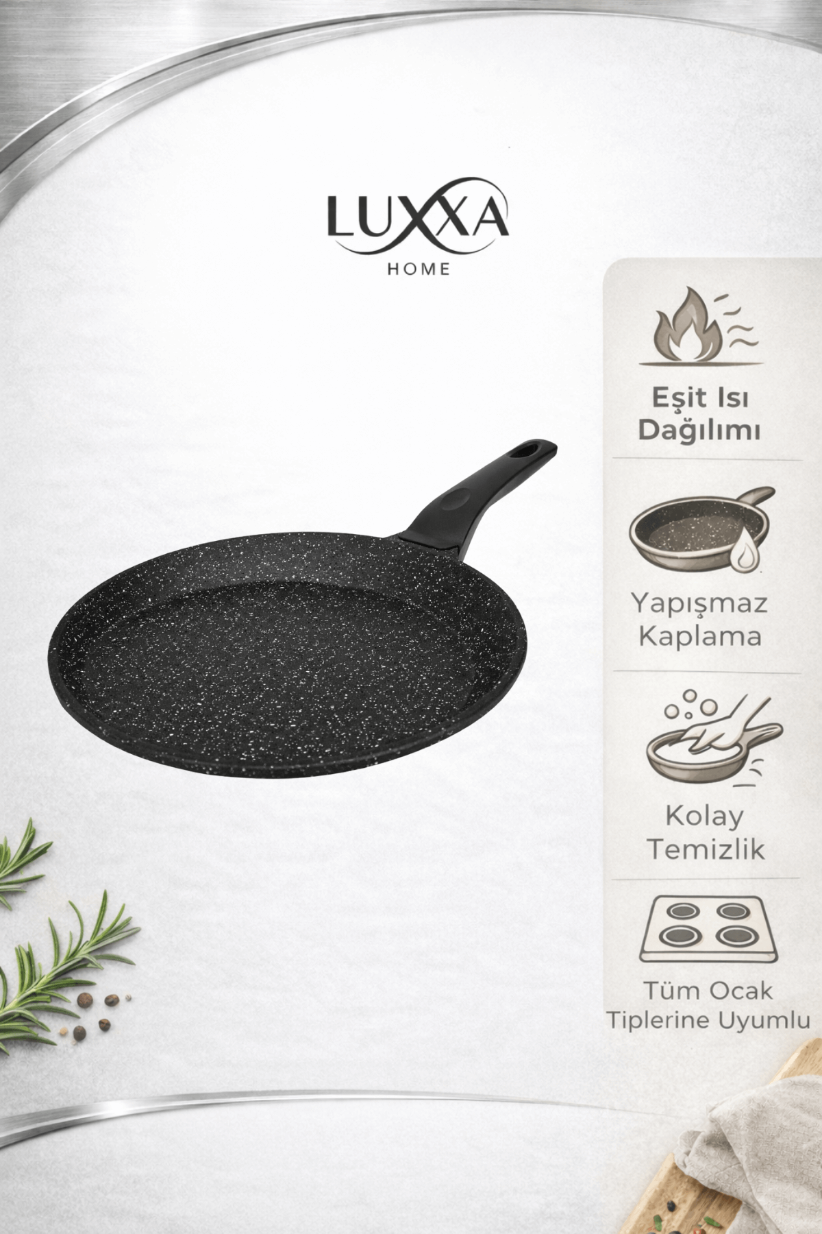 JoyFace Krep Tava Siyah