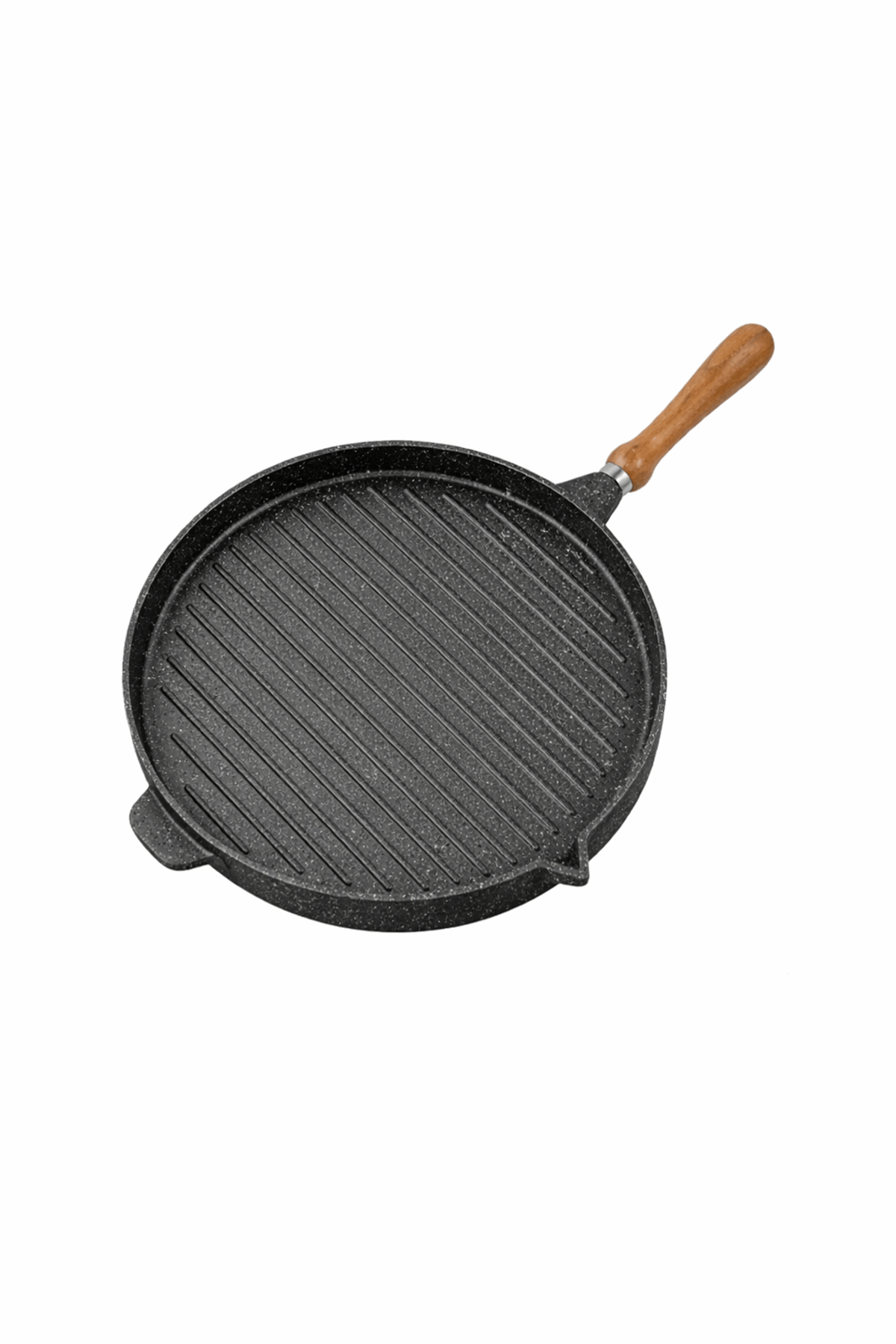 Riva Elite 35 cm Döküm Gözleme Tavası – Ahşap Saplı Siyah