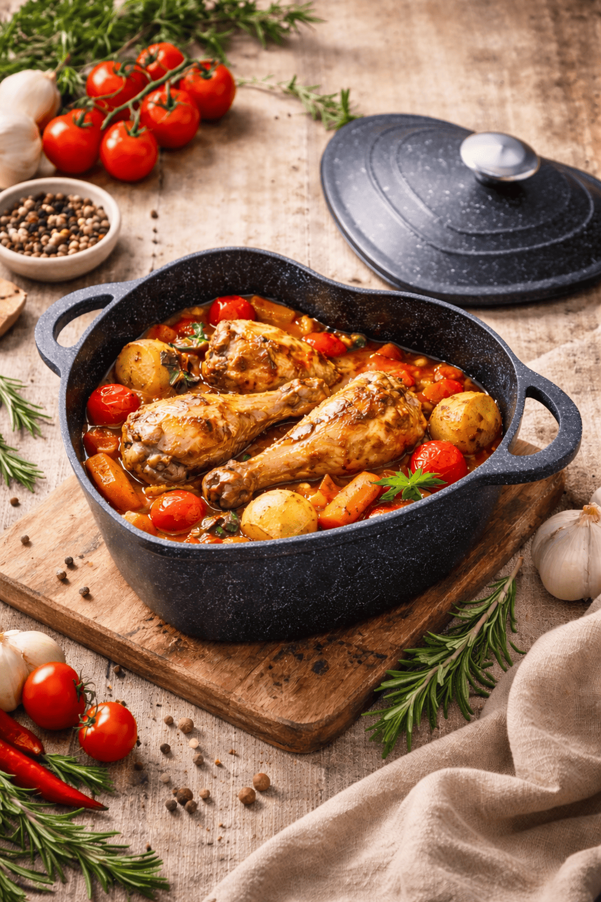 Lovexxa Kalp Şekilli Döküm Tencere - Siyah