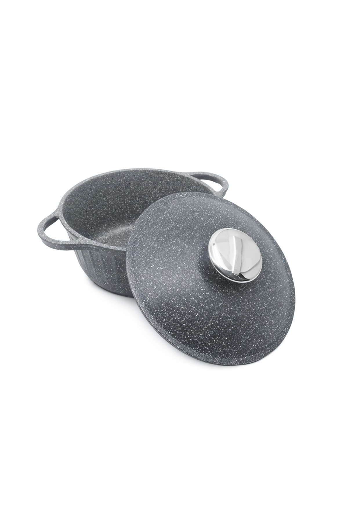 Roma Serisi 5 Parça Mini Döküm Tencere Seti Antrasit