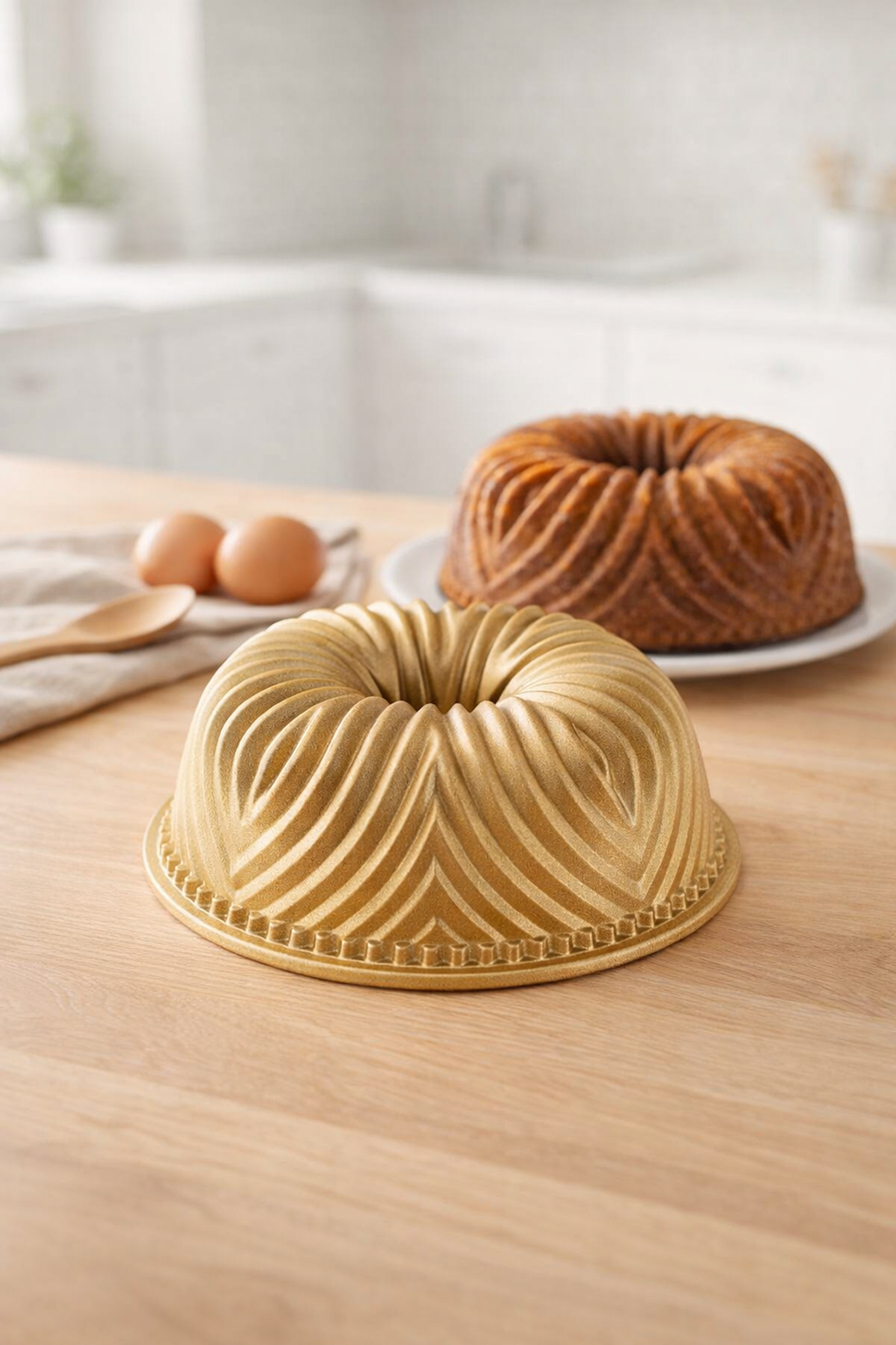 Penda Döküm Kek Kalıbı 25cm Gold