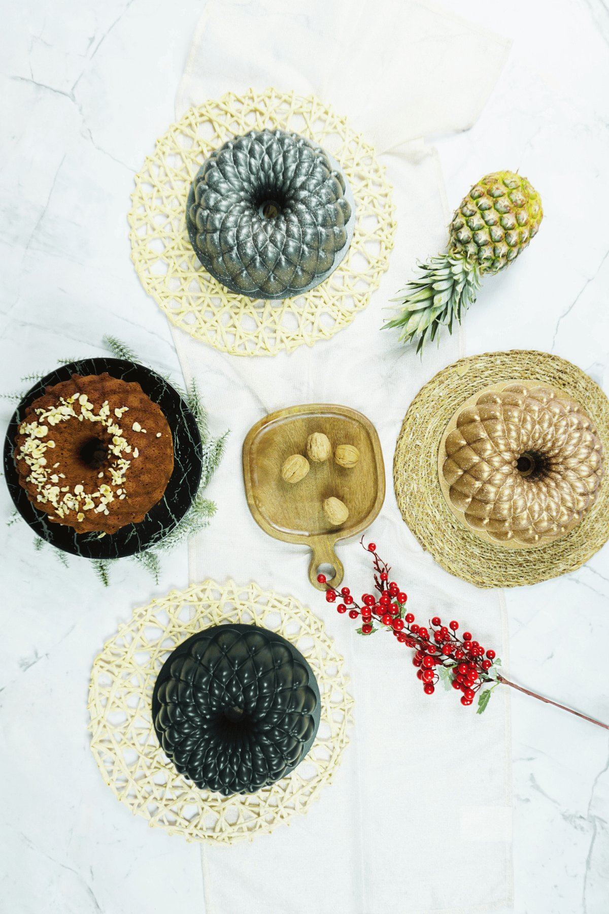 Pigna Döküm Kek Kalıbı 24cm Antrasit