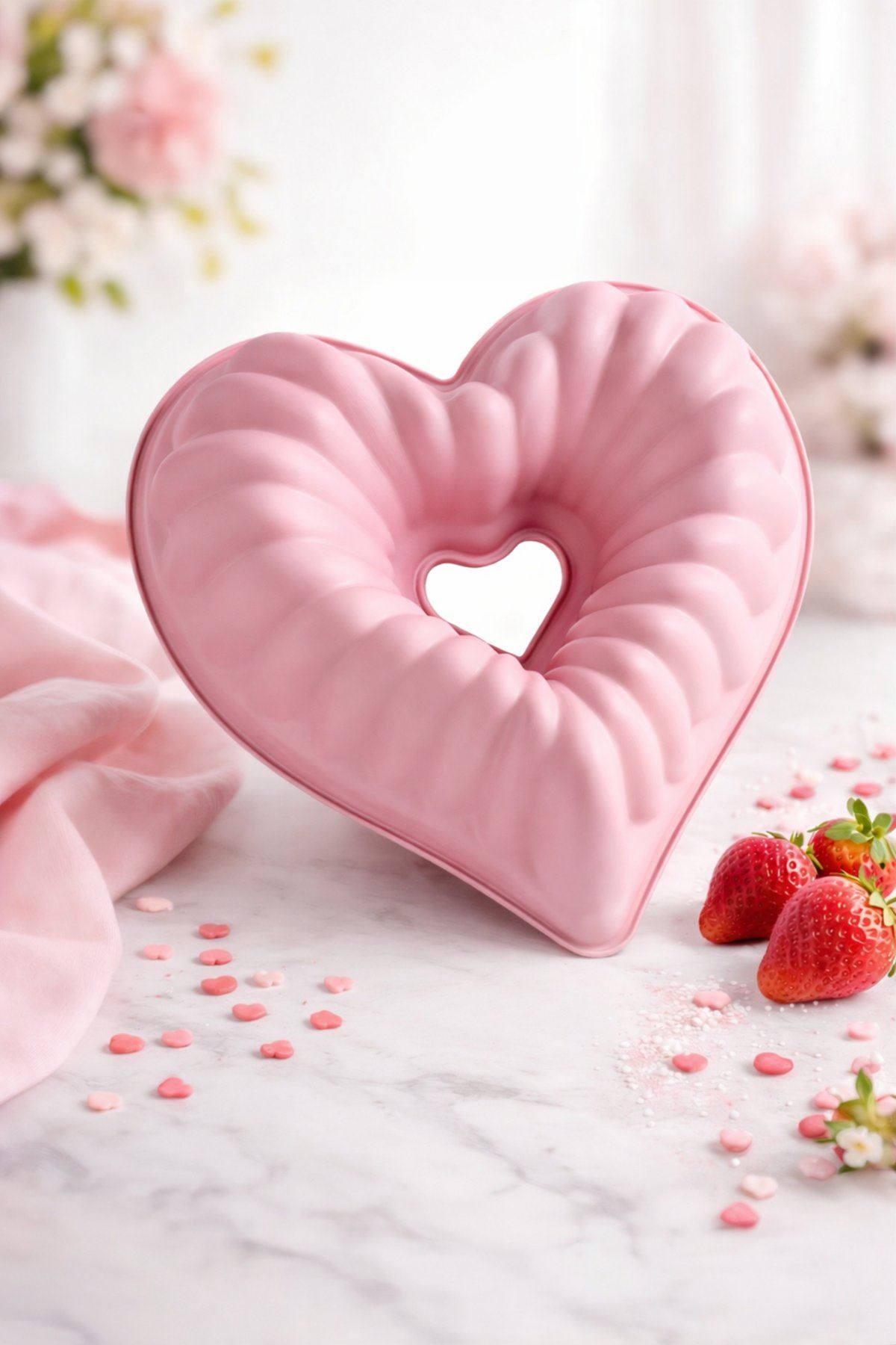 Eros Kalp Döküm Kek Kalıbı Pembe