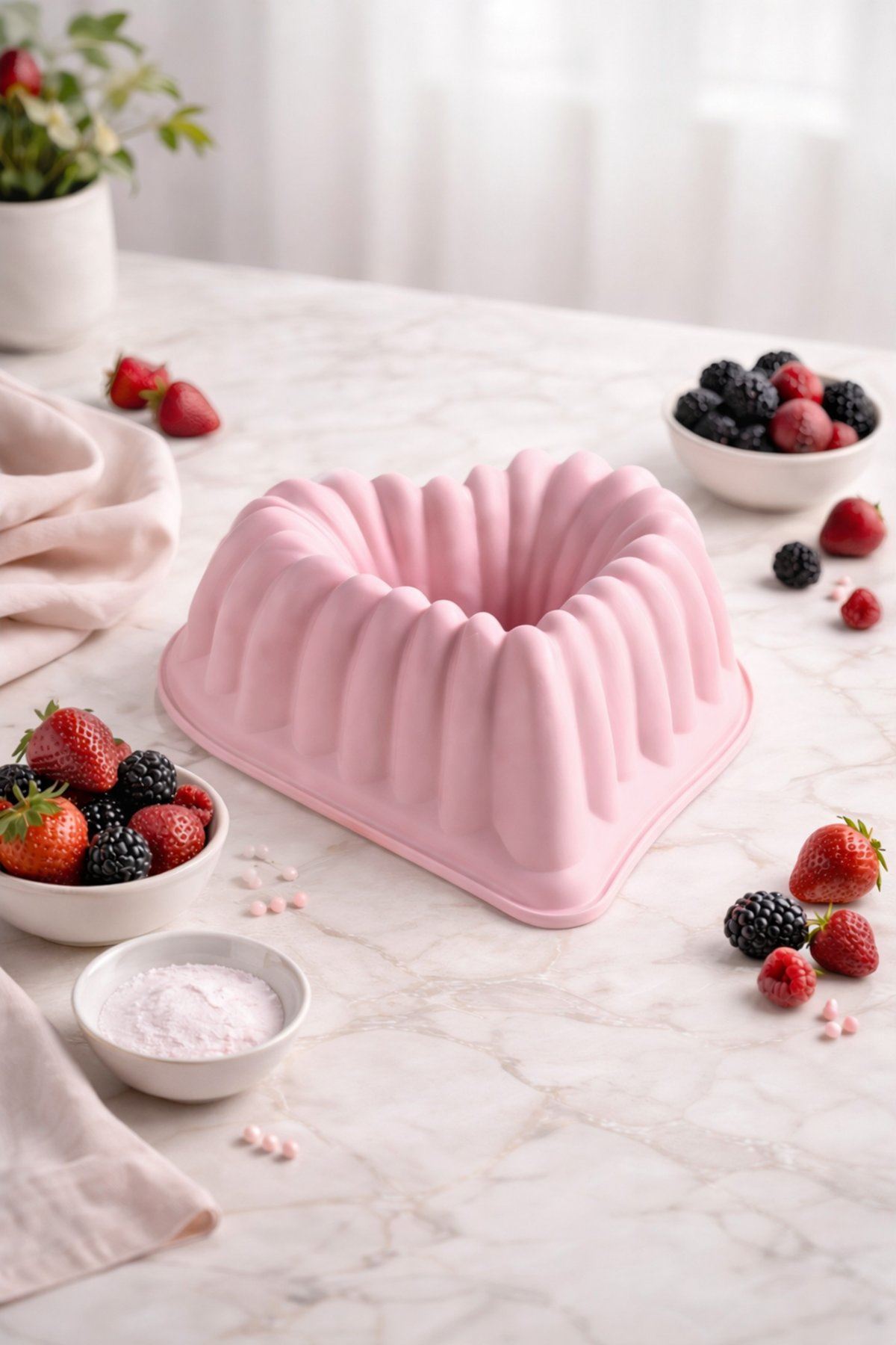 Eros Kalp Döküm Kek Kalıbı Pembe