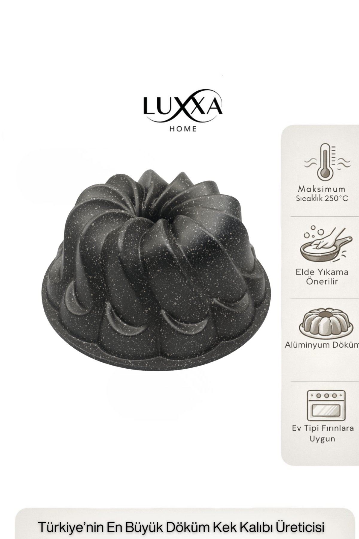 Class Döküm Kek Kalıbı 25cm Antrasit