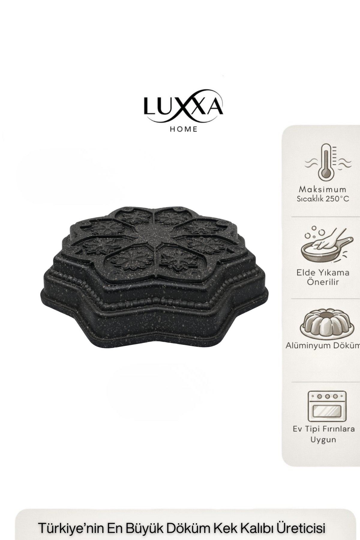 Chris Döküm Kek Kalıbı 28cm Antrasit