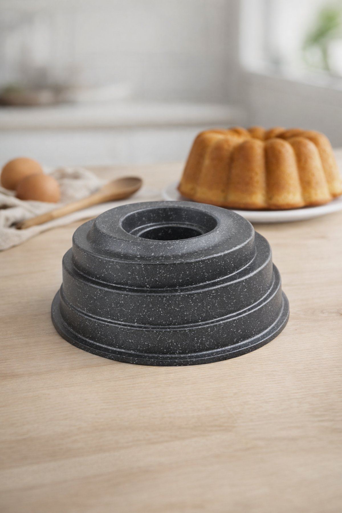 Anafor Döküm Kek Kalıbı 25cm Antrasit