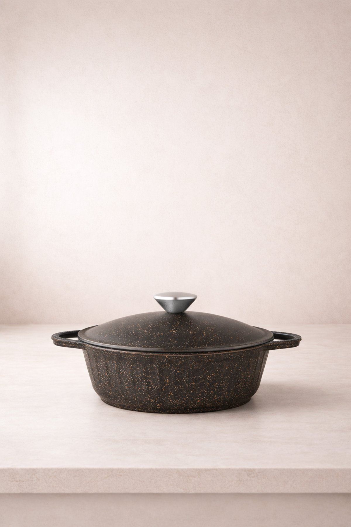 Roma Serisi 5 Parça Mini Döküm Tencere Seti Füme