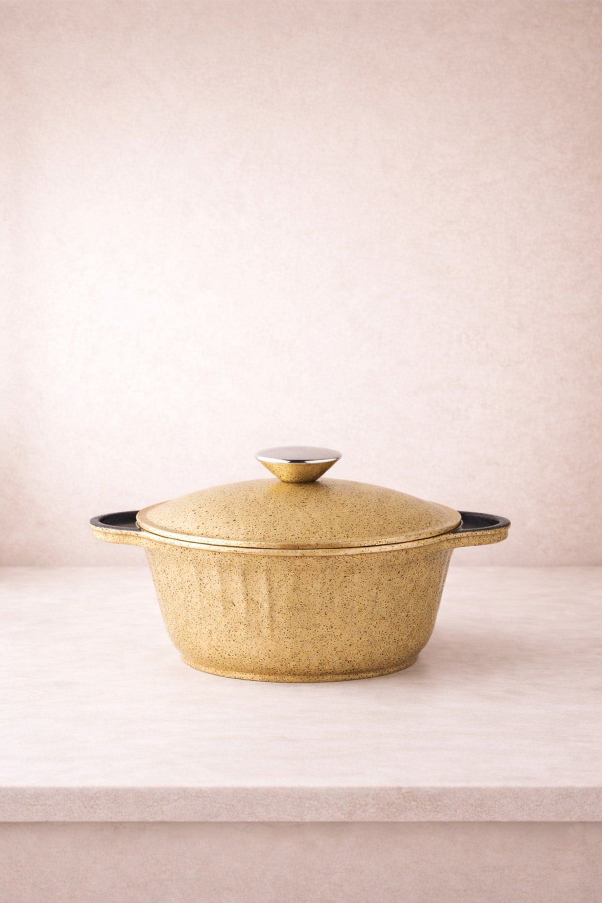 Roma Serisi 5 Parça Mini Döküm Tencere Seti Gold