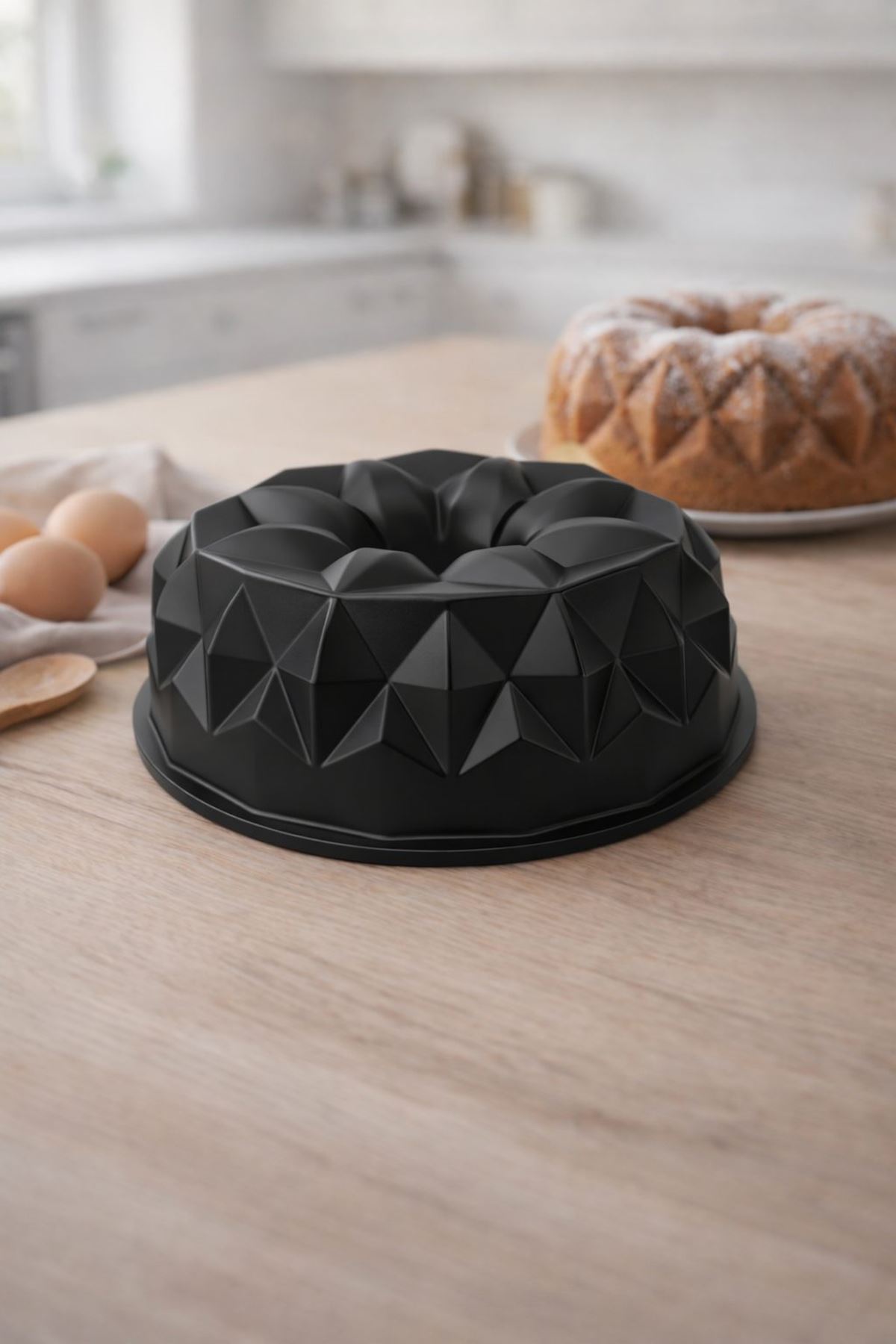 Helios Döküm Kek Kalıbı 25cm Siyah