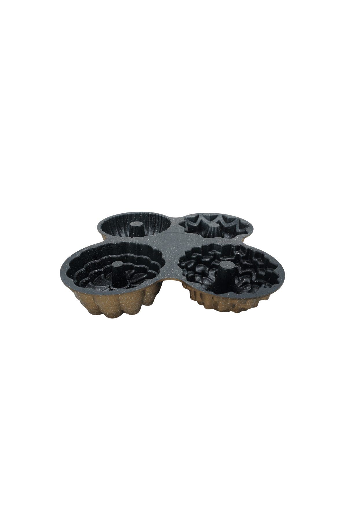 Viona 4'lü Muffin Döküm Kek Kalıbı Gold