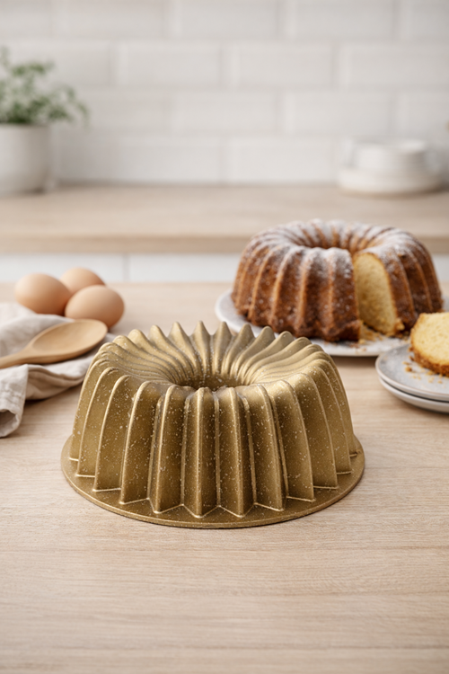 Arden Döküm Kek Kalıbı 26cm Gold
