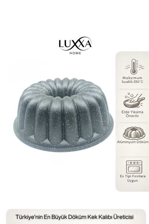 Leona Döküm Kek Kalıbı 25cm Antrasit
