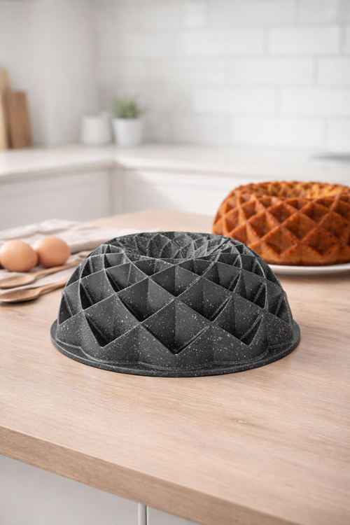 Diamond Döküm Kek Kalıbı 24cm Antrasit