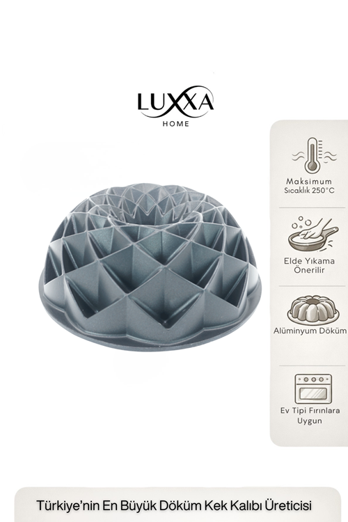 Diamond Döküm Kek Kalıbı 24cm Siyah