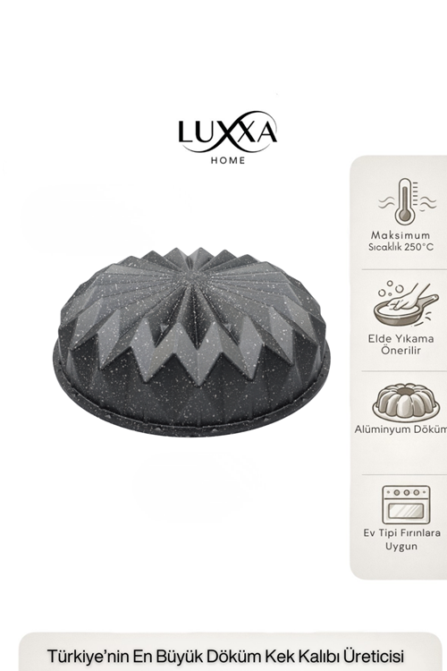 Firuze Döküm Kek Kalıbı 26cm Antrasit