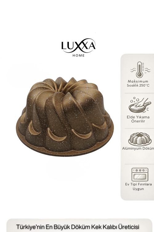 Class Döküm Kek Kalıbı 25cm Gold