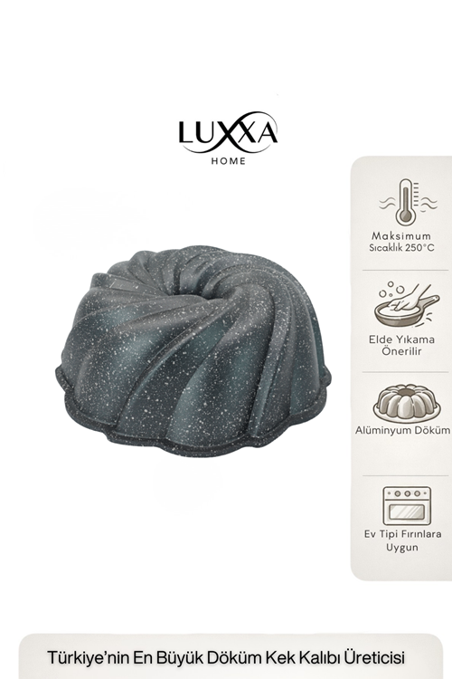 Tornado Döküm Kek Kalıbı 24cm Antrasit