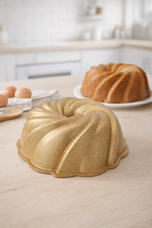Tornado Döküm Kek Kalıbı 24cm Gold