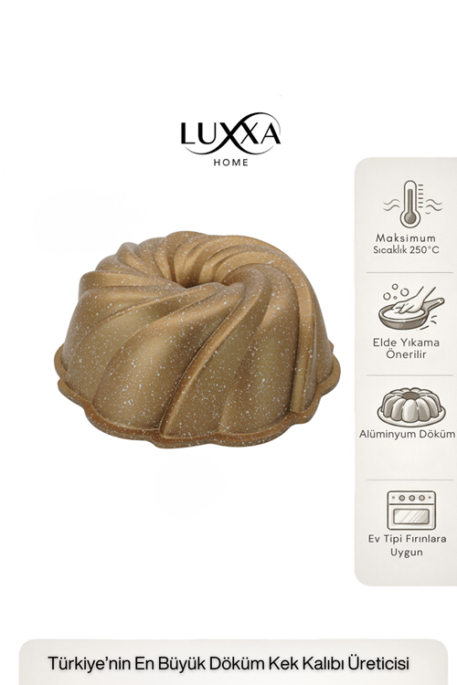Tornado Döküm Kek Kalıbı 24cm Gold