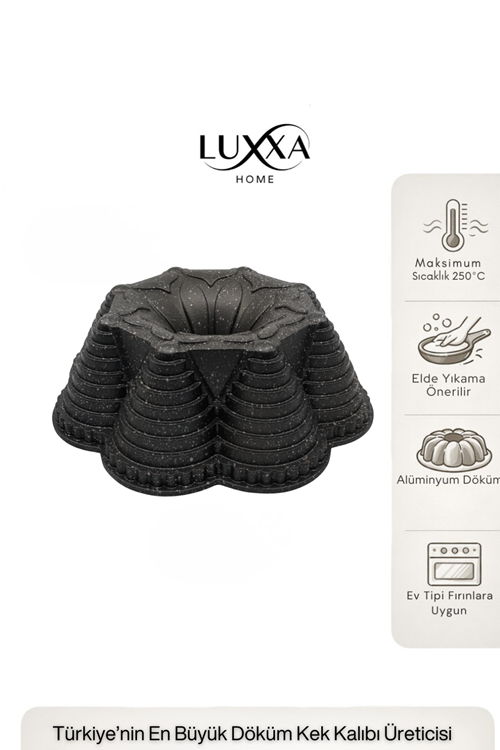 Zera Döküm Kek Kalıbı 25cm Antrasit