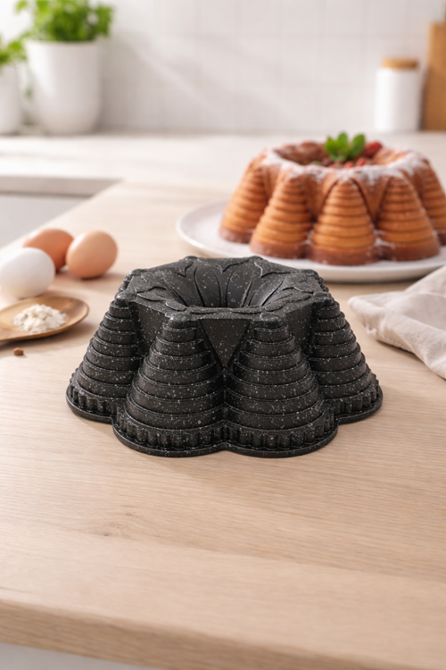 Zera Döküm Kek Kalıbı 25cm Antrasit