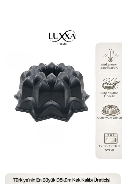 Solaris Döküm Kek Kalıbı 25cm Siyah