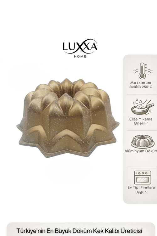 Solaris Döküm Kek Kalıbı 25cm Gold