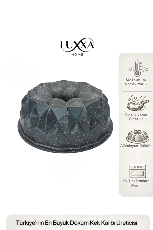 Helios Döküm Kek Kalıbı 25cm Antrasit