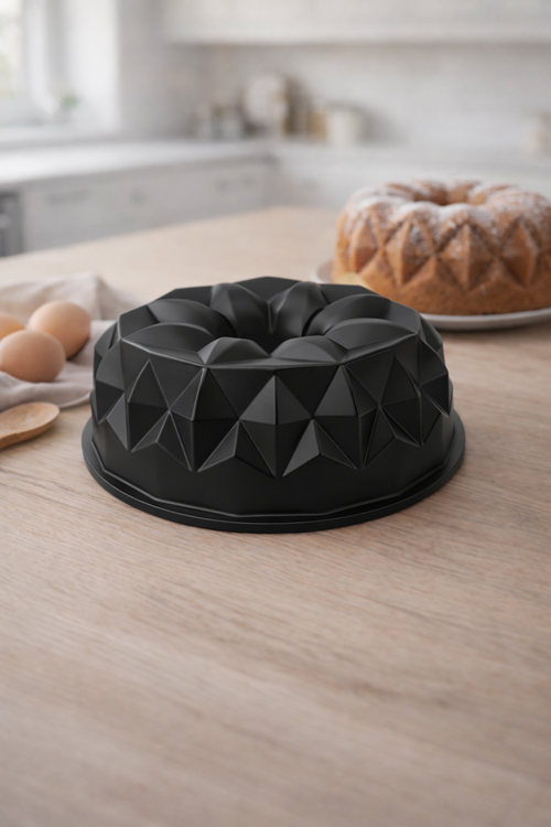 Helios Döküm Kek Kalıbı 25cm Siyah