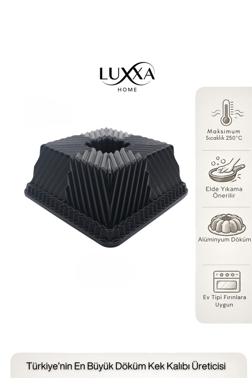 Siena Döküm Kek Kalıbı 22cm Siyah