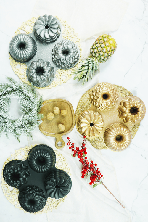 Viona 4'lü Muffin Döküm Kek Kalıbı Antrasit