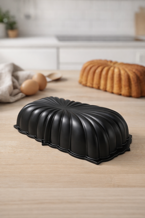 Leona Baton Döküm Kek Kalıbı 30cm Siyah