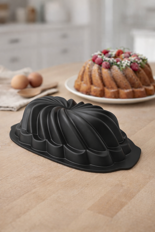 Class Baton Döküm Kek Kalıbı 28cm Siyah