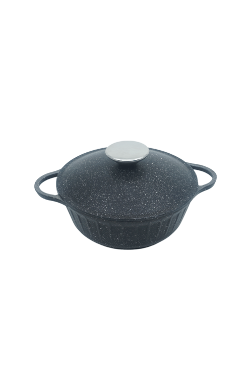 Roma Serisi 5 Parça Mini Döküm Tencere Seti Siyah