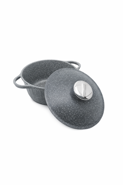 Roma Serisi 5 Parça Mini Döküm Tencere Seti Antrasit