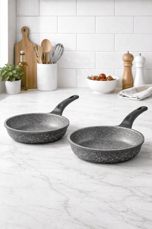 Riva Elite Serisi 2’li Döküm Tava Seti – 24/28 cm Antrasit