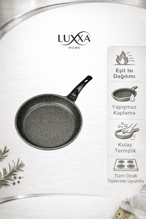 Riva Elite Serisi 2’li Döküm Tava Seti – 24/28 cm Siyah