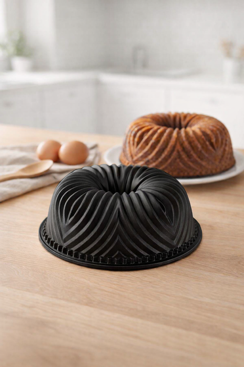 Penda Döküm Kek Kalıbı 25cm Siyah