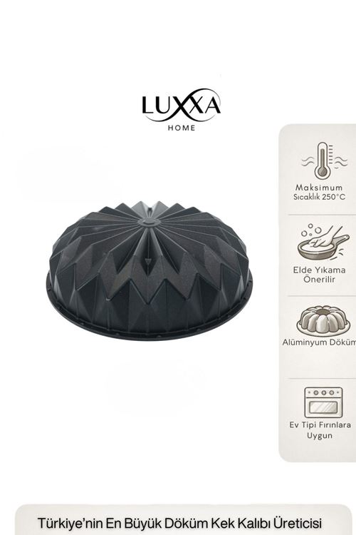 Firuze Döküm Kek Kalıbı 26cm Siyah