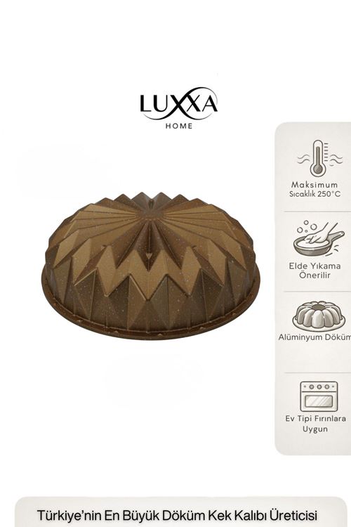 Firuze Döküm Kek Kalıbı 26cm Gold