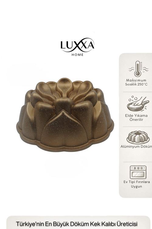 Hira Döküm Kek Kalıbı 26cm Gold