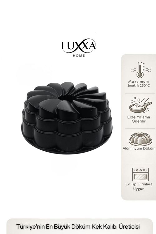 Flora Döküm Kek Kalıbı 26cm Siyah